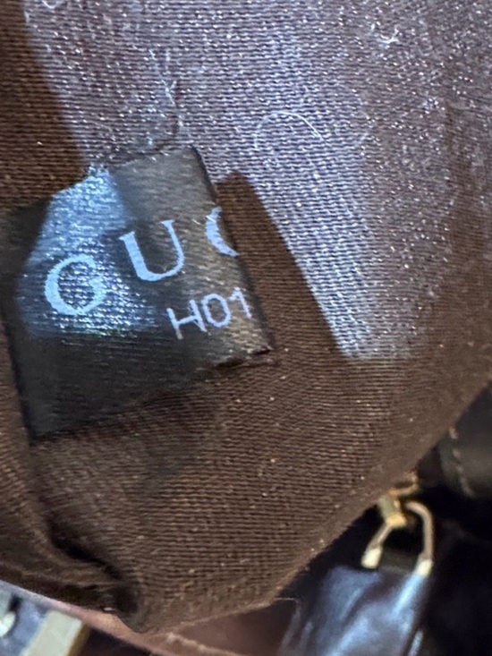 Gucci Dark Brown Leather shoulder bag with Green-Red Web and Gold GG - Picture 8 of 11